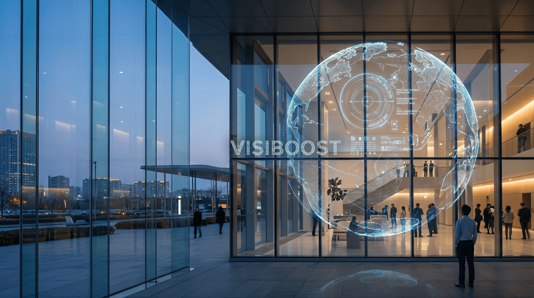 Visiboost transparent LED film demo 2