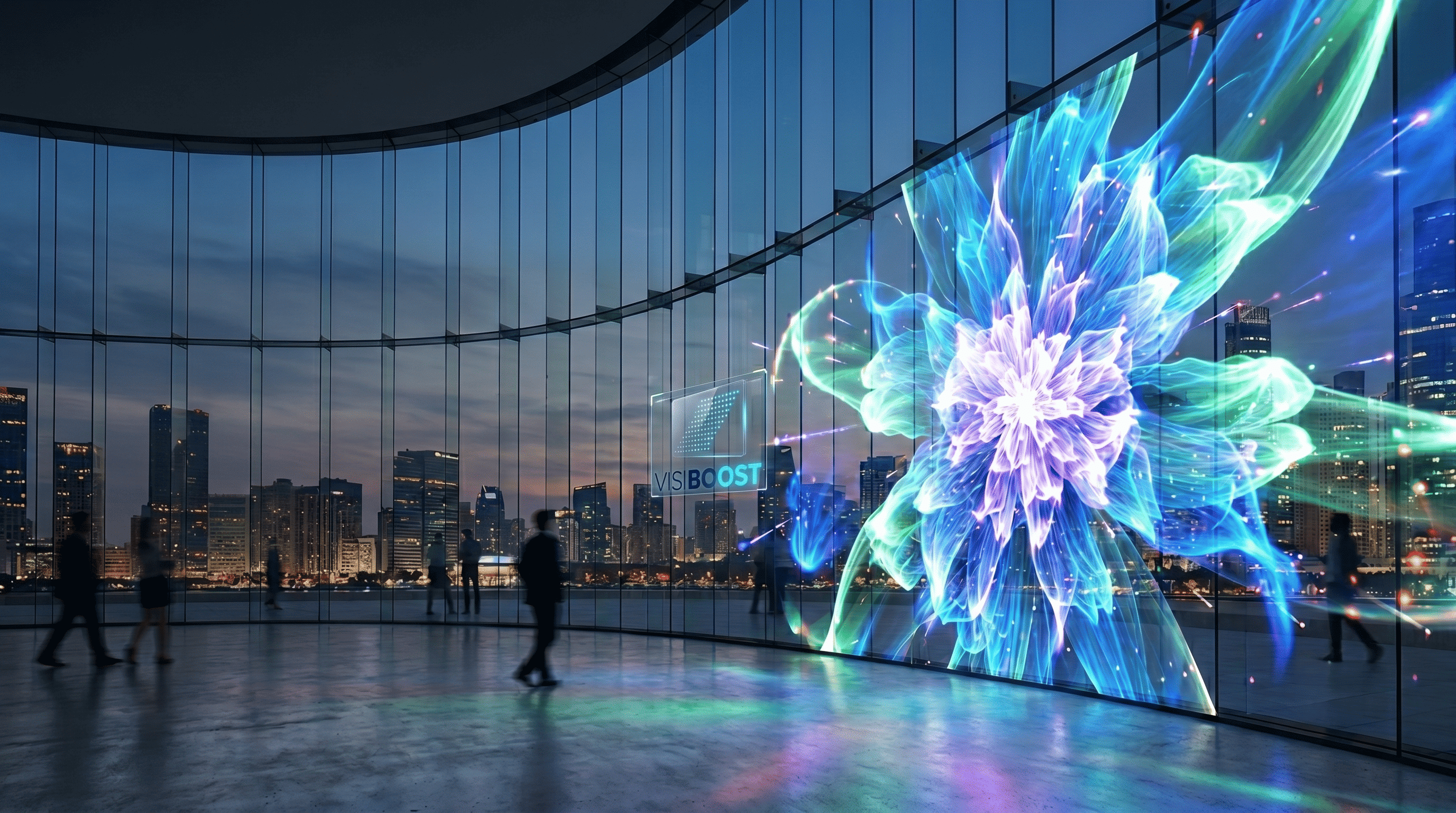 Visiboost transparent LED film demo 3